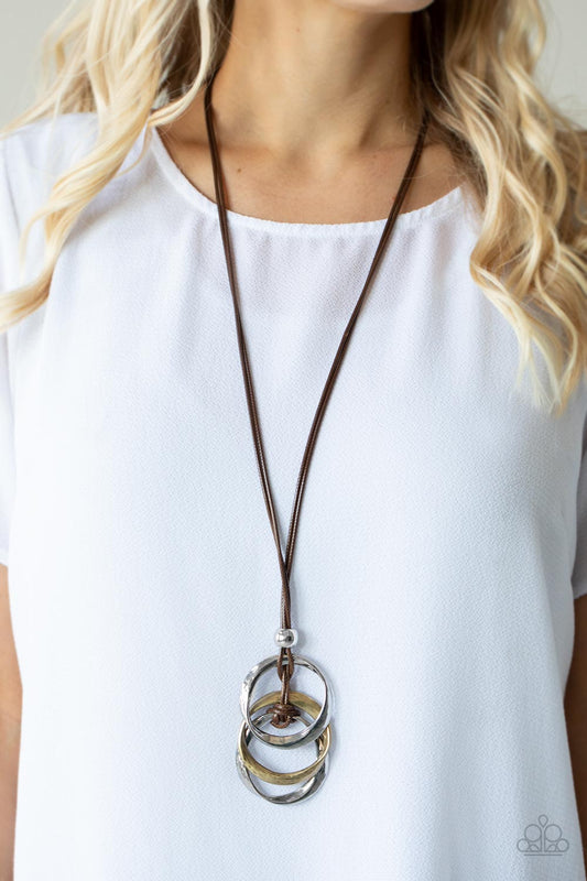 Harmonious Hardware - brown - Paparazzi necklace