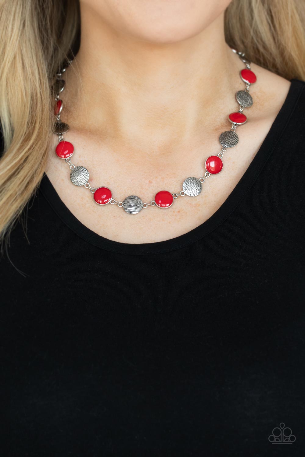 Harmonizing Hotspot - red - Paparazzi necklace