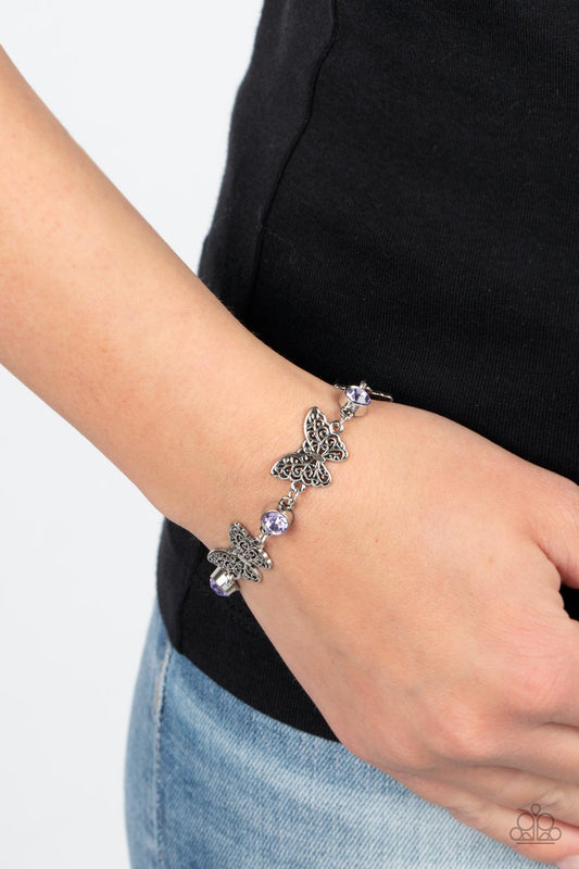 Has a WING to It - purple - Paparazzi bracelet