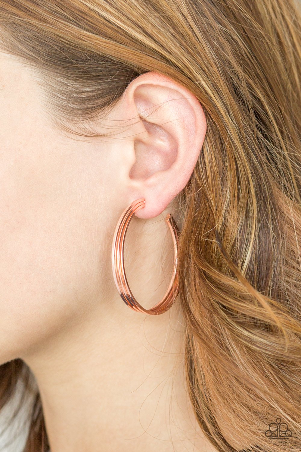 Haute Gossip - copper - Paparazzi earrings