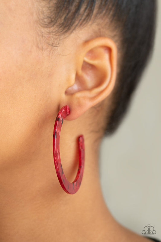 Haute Tamale-red-Paparazzi earrings