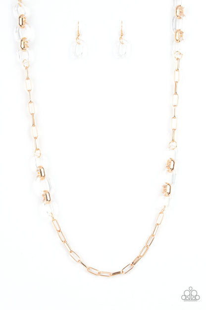 Have I Made Myself Clear? - gold - Paparazzi necklace