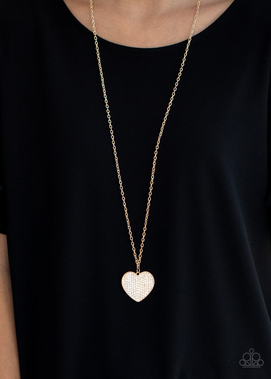 Have To Learn The HEART Way - gold - Paparazzi necklace