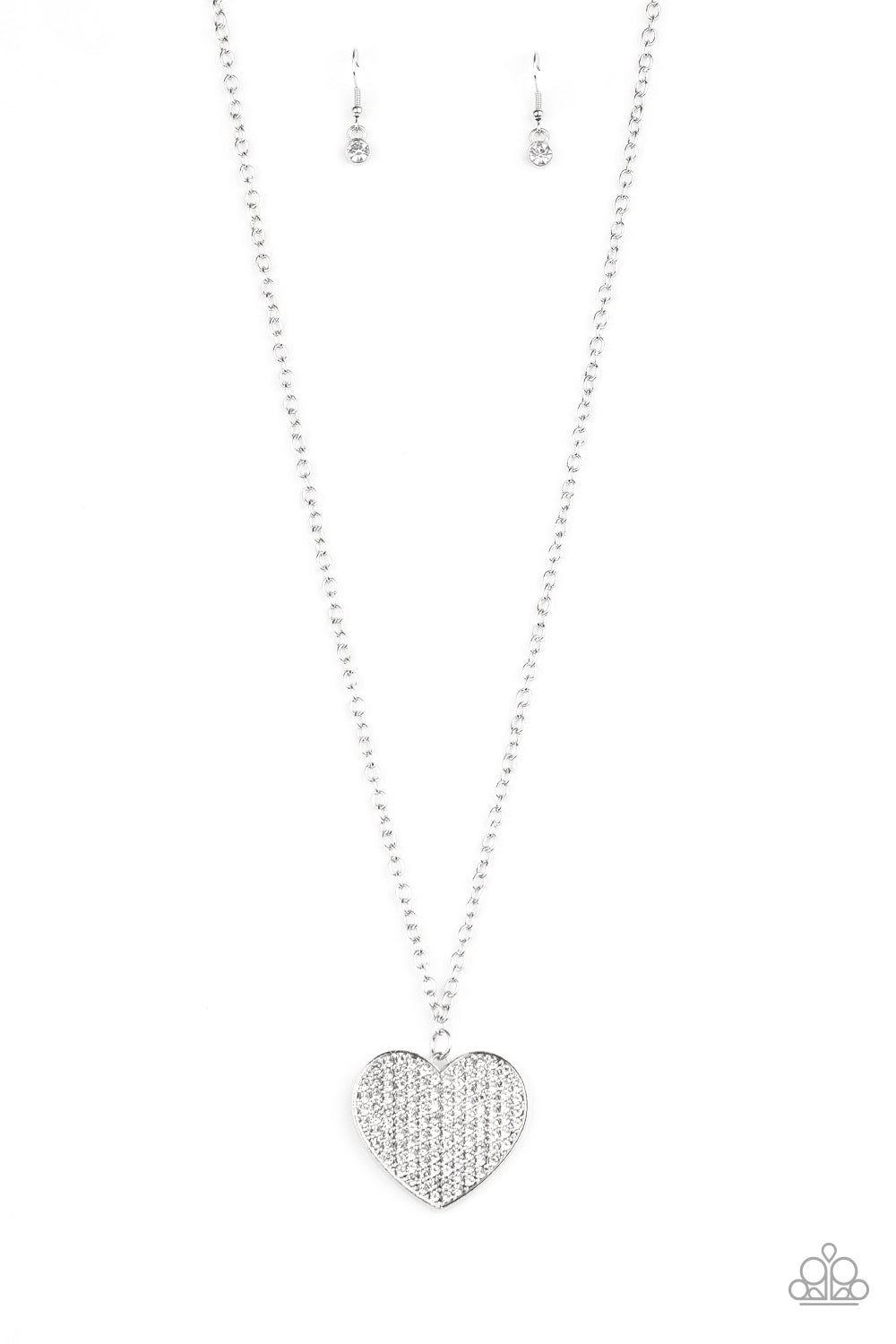 Have to Learn the HEART Way - white - Paparazzi necklace