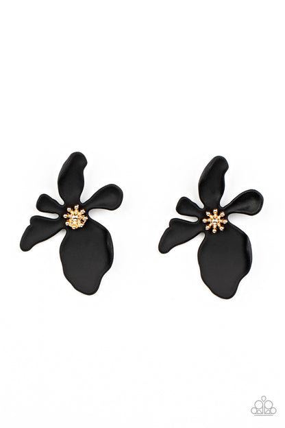 Hawaiian Heiress​ - black - Paparazzi earrings