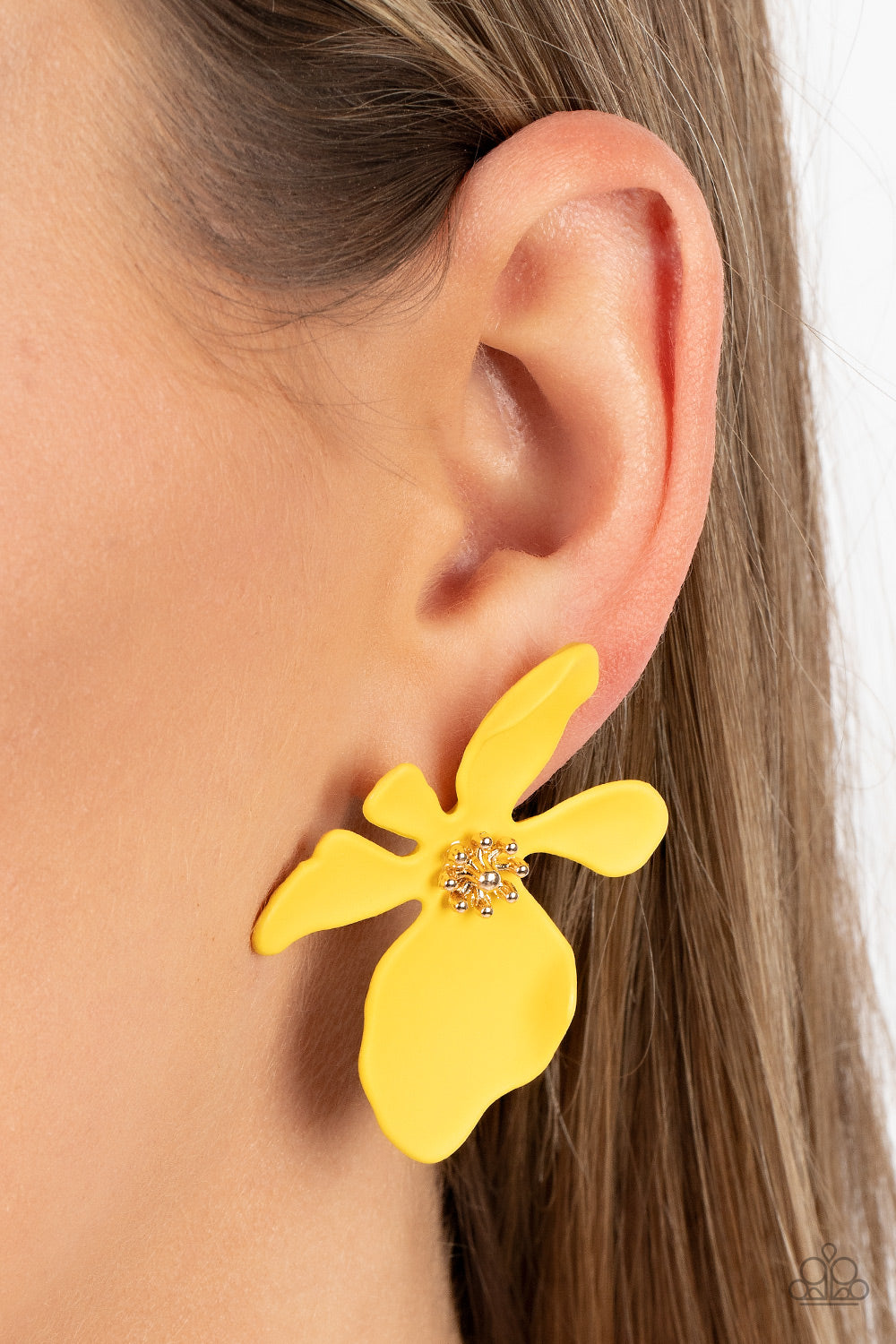 Hawaiian Heiress - yellow - Paparazzi earrings