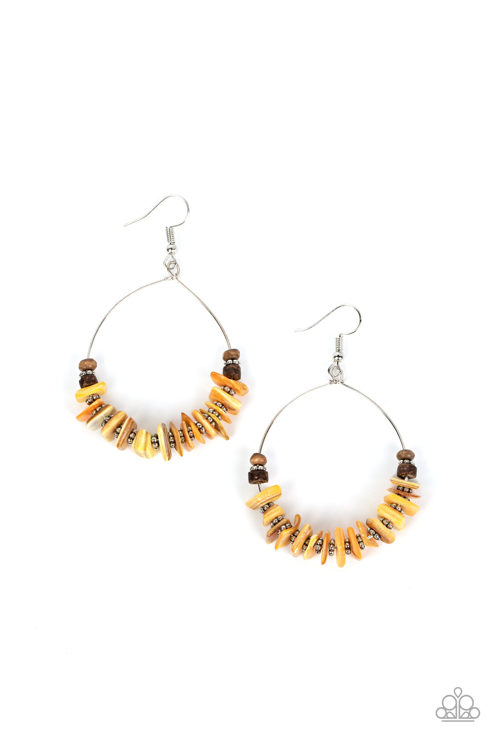 Hawaiian Kiss - yellow - Paparazzi earrings