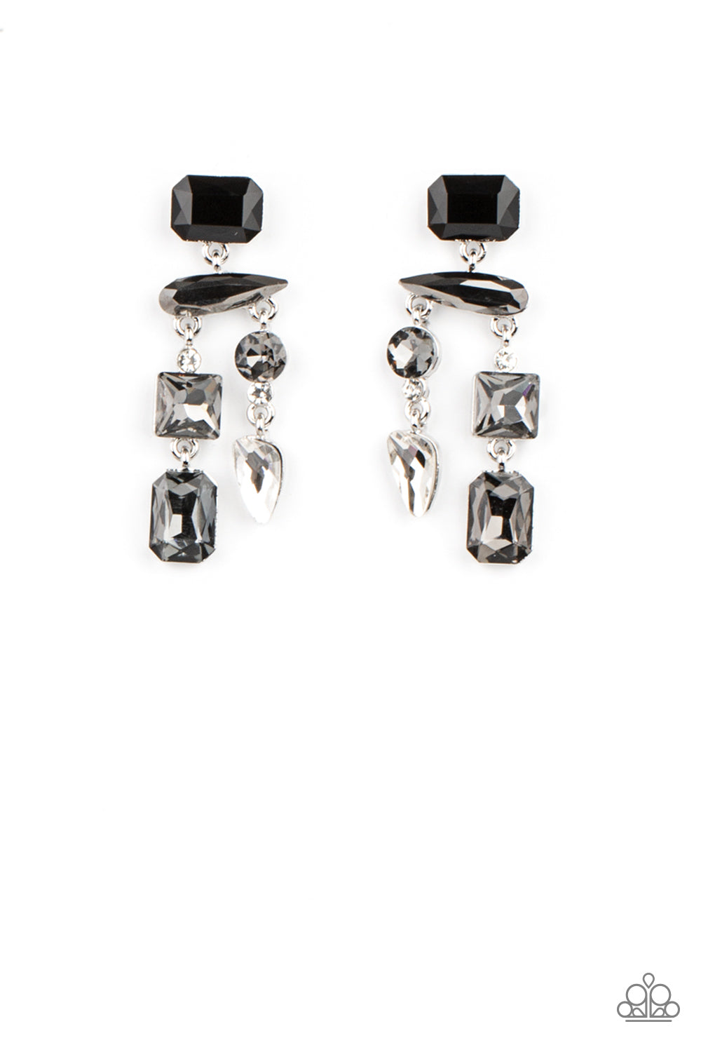 Hazard Pay - silver - Paparazzi earrings
