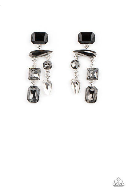 Hazard Pay - silver - Paparazzi earrings