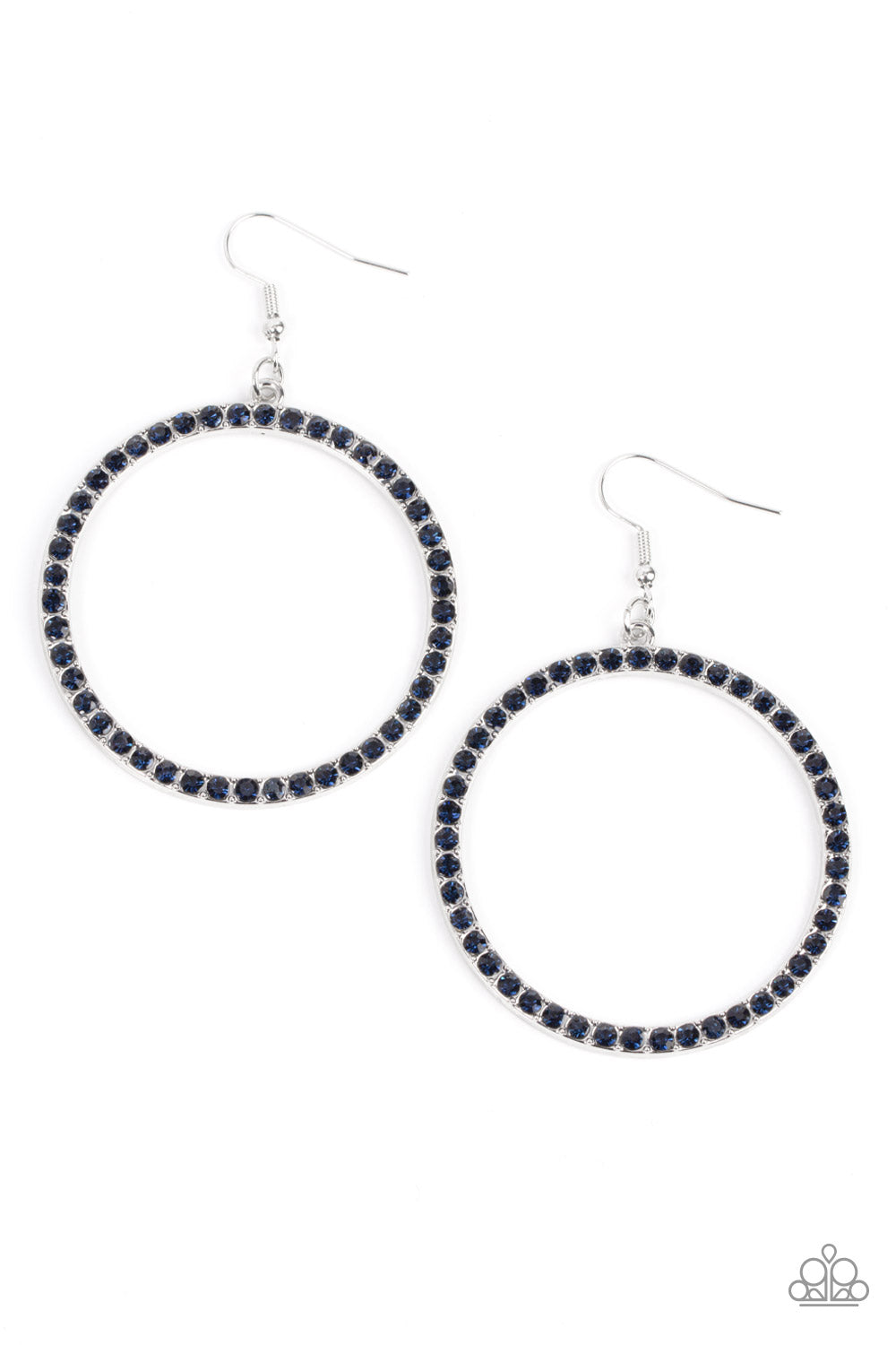Head-Turning Halo - blue - Paparazzi earrings