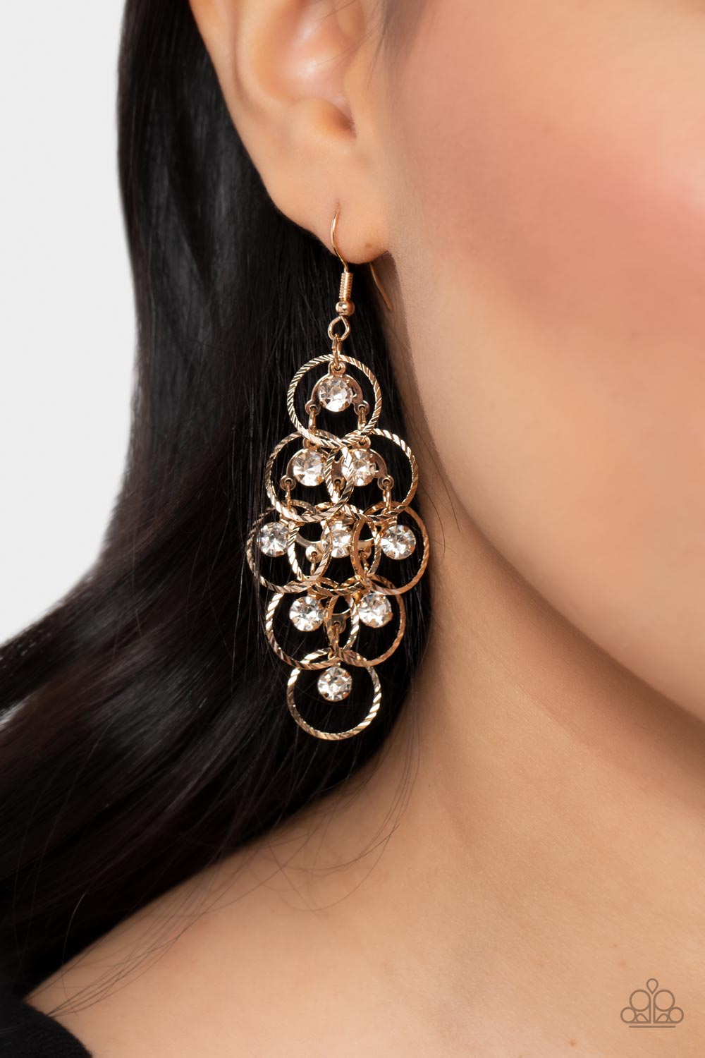 Head Rush - gold - Paparazzi earrings