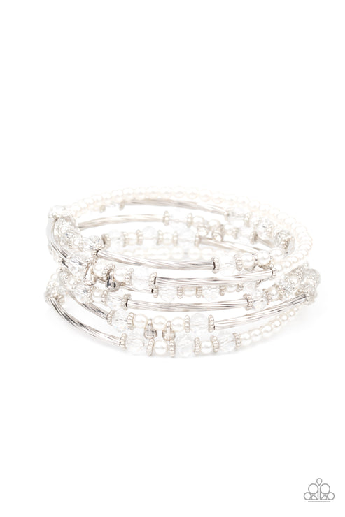 Head Turning Twinkle - white - Paparazzi bracelet – JewelryBlingThing