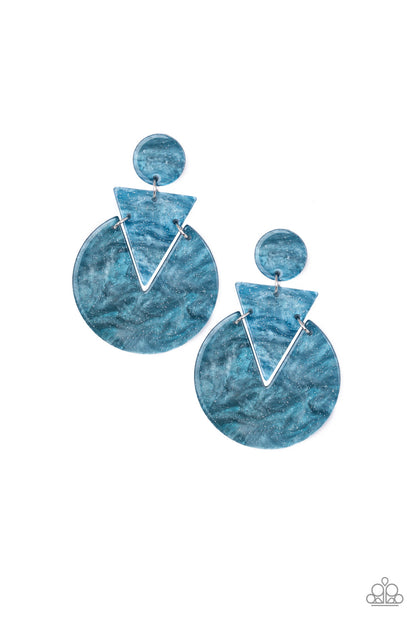 Head Under Watercolors - blue - Paparazzi earrings
