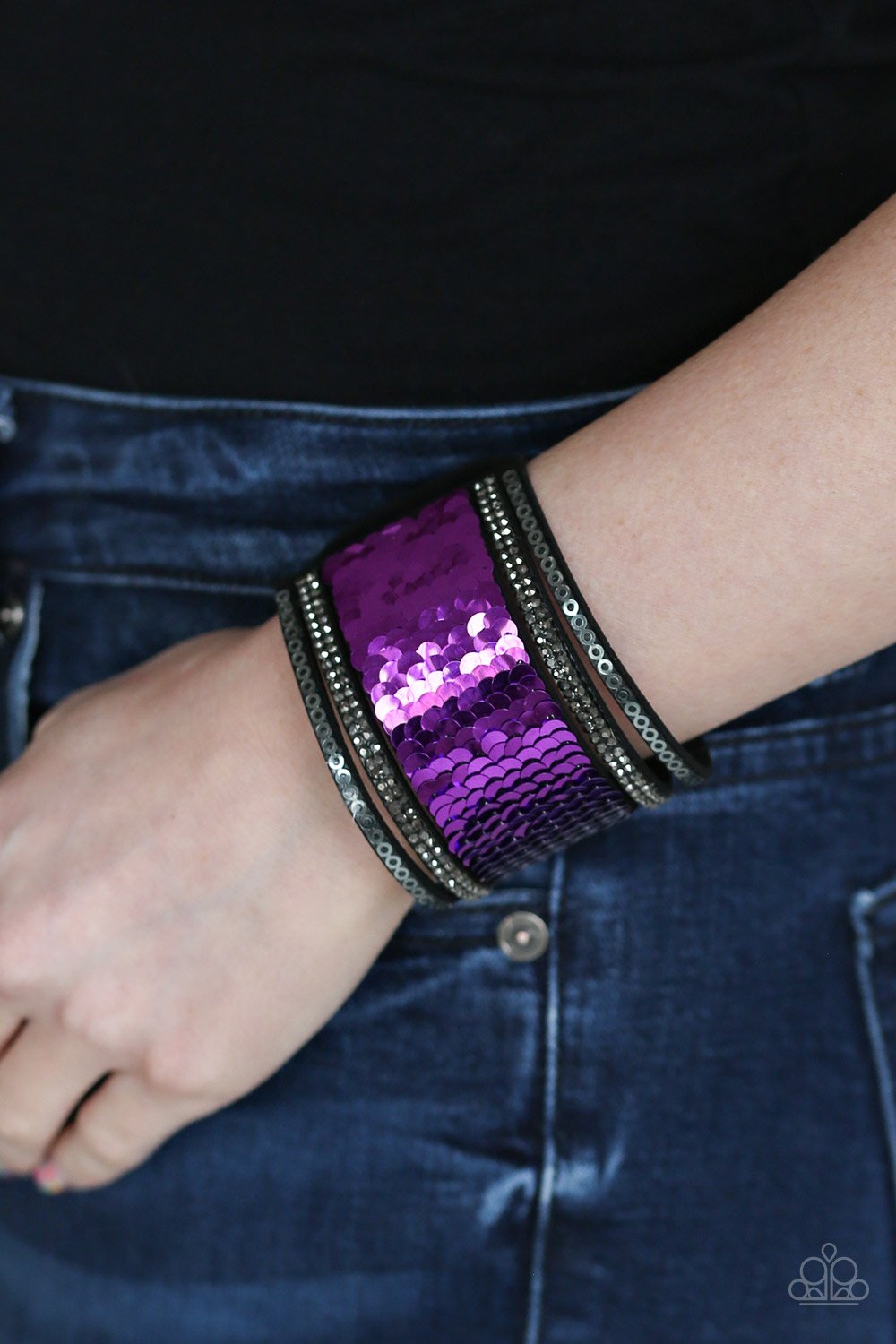 Heads or Mermaid Tails-purple-Paparazzi bracelet