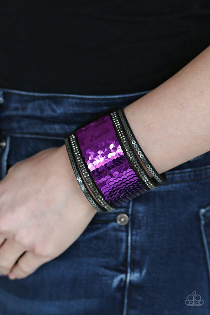 Heads or Mermaid Tails-purple-Paparazzi bracelet