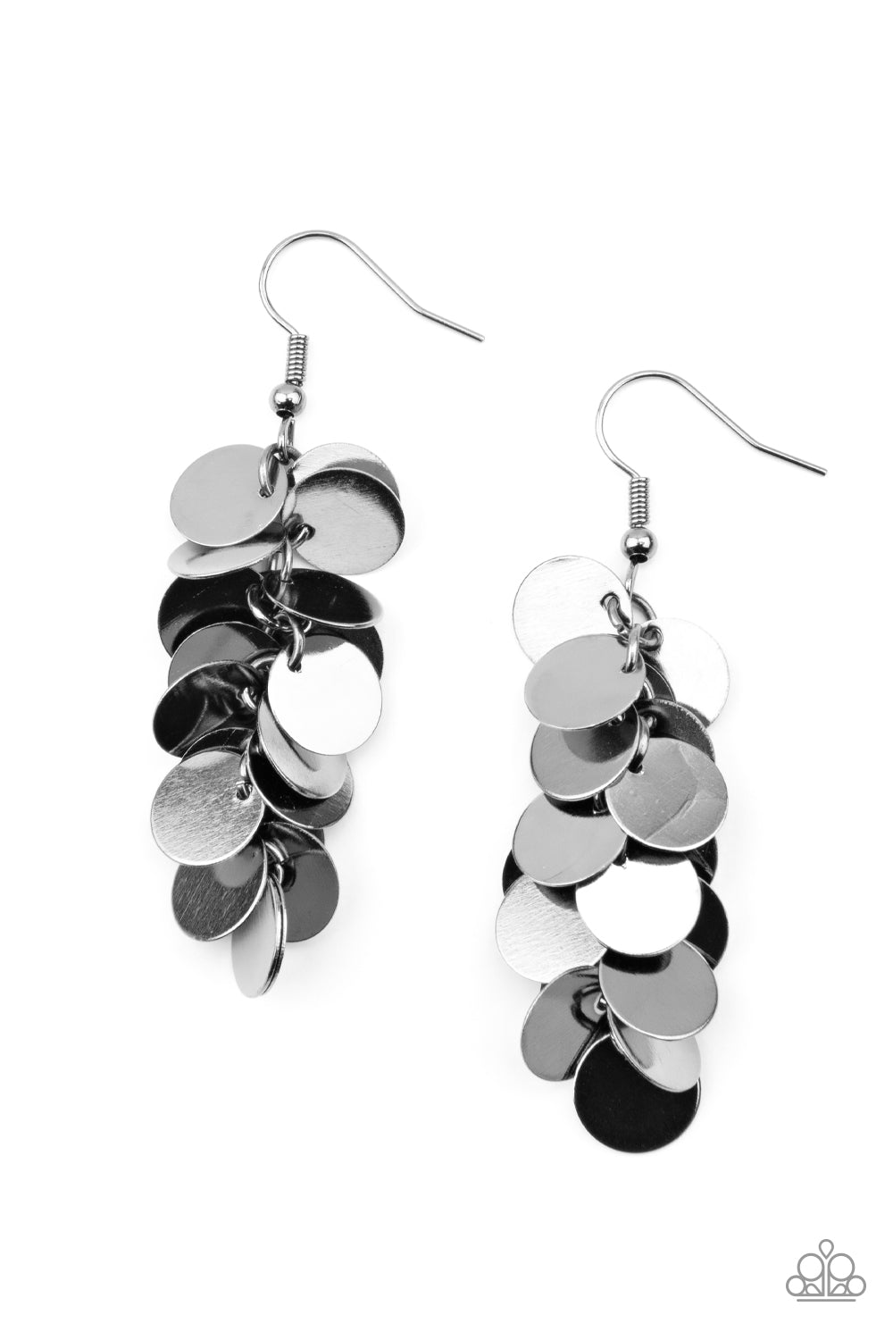 Hear Me Shimmer - black - Paparazzi earrings