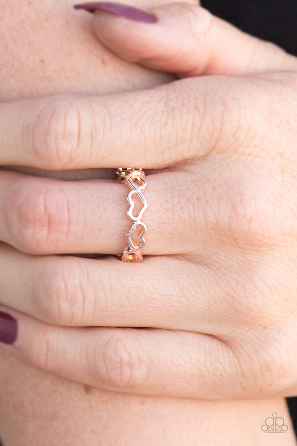 Heart Art - rose gold - Paparazzi ring