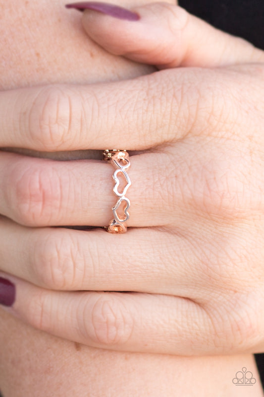 Heart Art - rose gold - Paparazzi ring