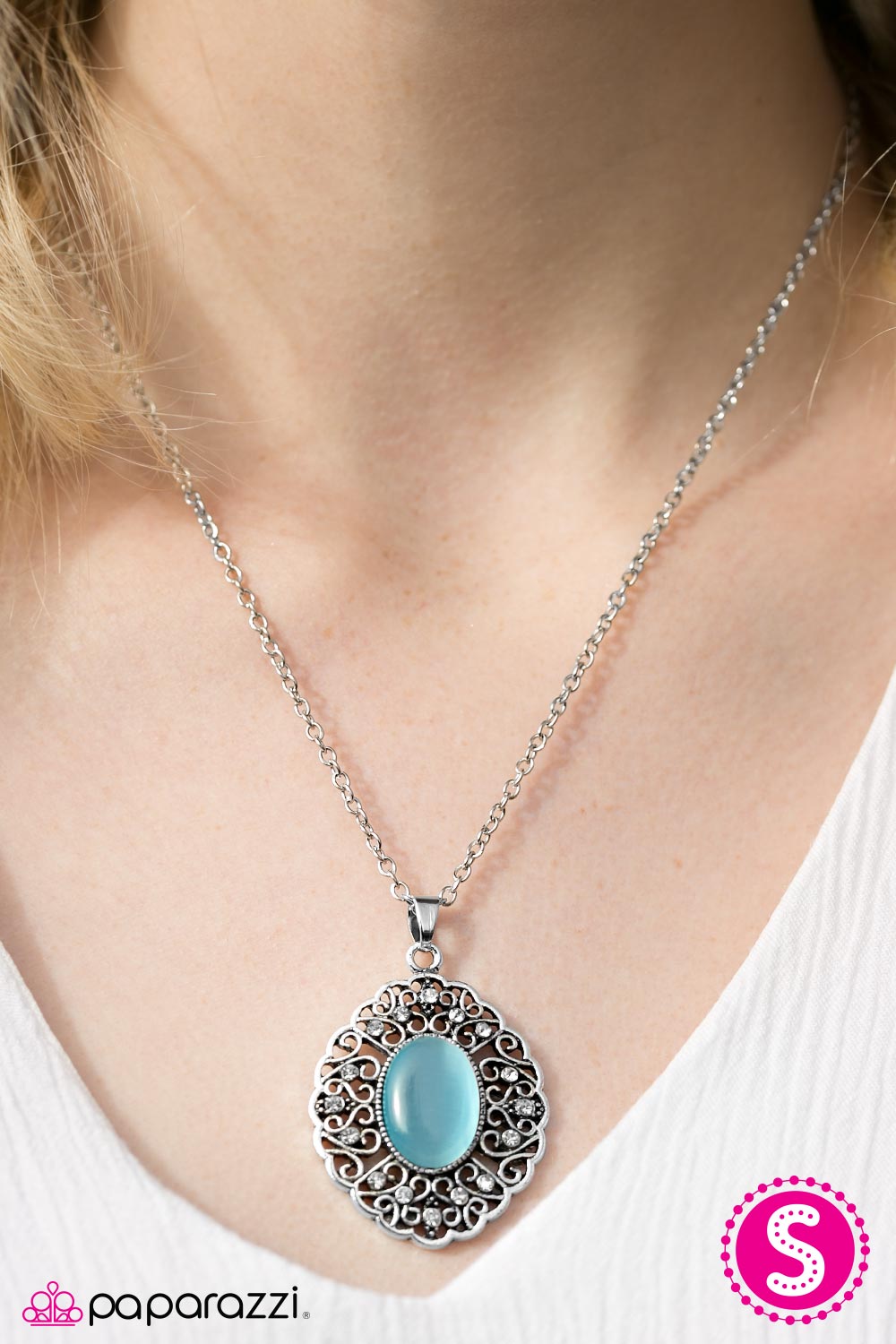 Heart Of Glace - Blue - Paparazzi necklace