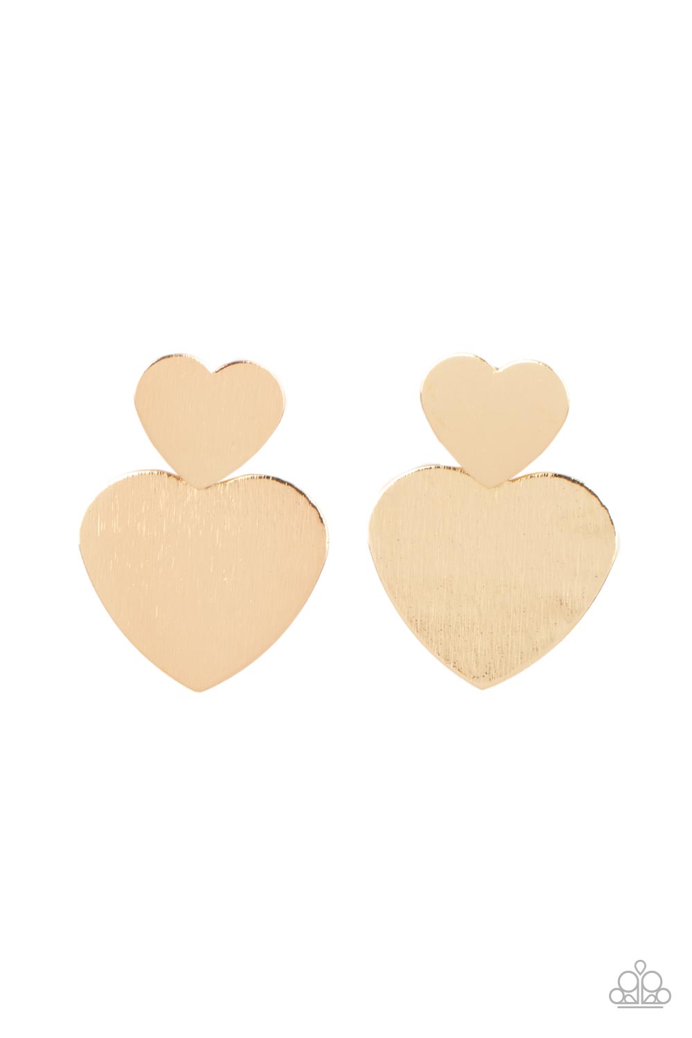 Heart-Racing Refinement - gold - Paparazzi earrings