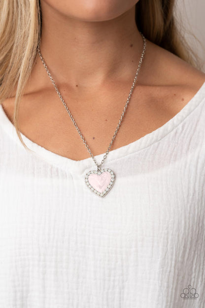 Heart Full of Luster - pink - Paparazzi necklace