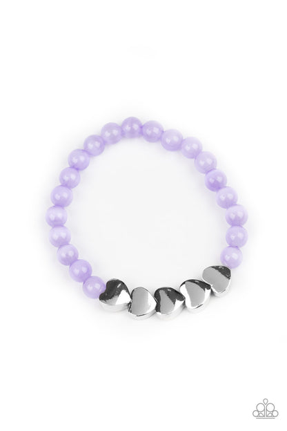 Heart Melting Glow - purple - Paparazzi bracelet