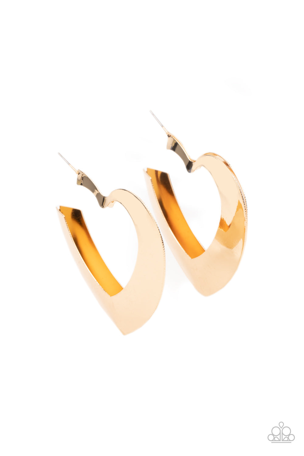 Heart-Racing Radiance - gold - Paparazzi earrings