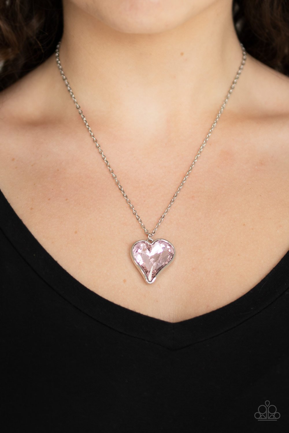 Heart Flutter-pink-Paparazzi necklace