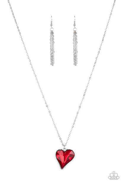 Heart Flutter - red - Paparazzi necklace