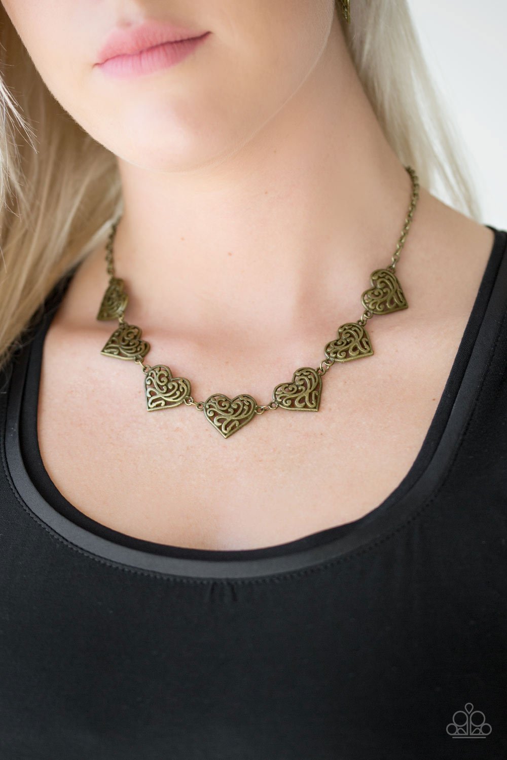 Heart Haven - brass - Paparazzi necklace