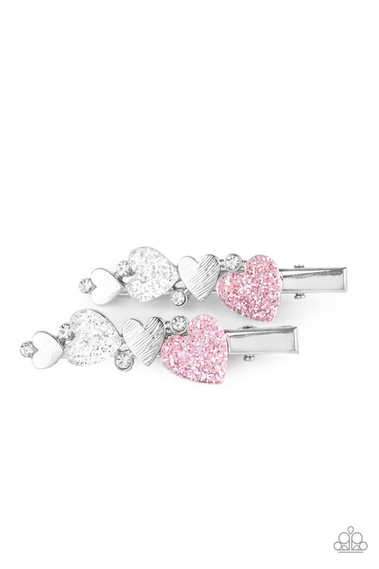 Heart Shocker-pink-Paparazzi hair clip