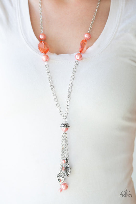 Heart Stopping Harmony - orange - Paparazzi necklace