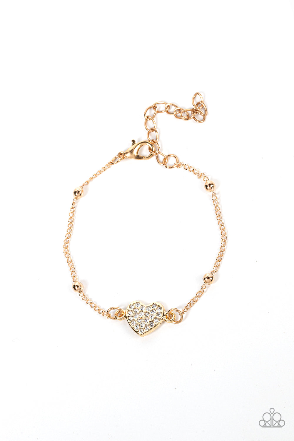 Heartachingly Adorable - gold - Paparazzi bracelet