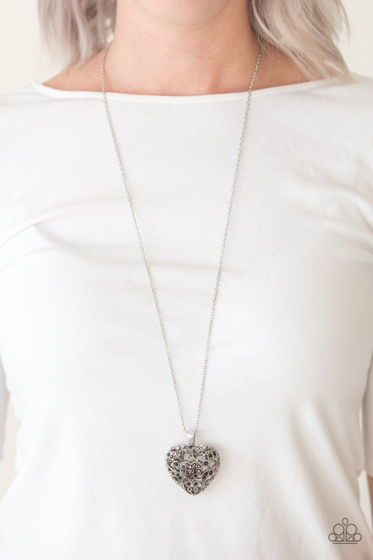 Heartless Heiress - purple - Paparazzi necklace