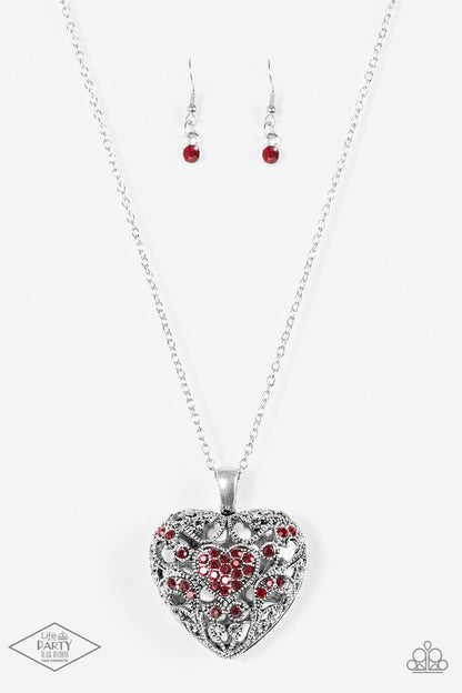 Heartless Heiress - red - Paparazzi necklace