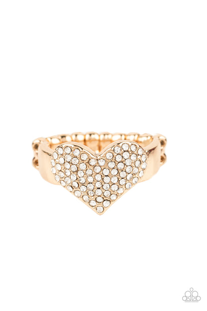 Heart of BLING - gold - Paparazzi ring