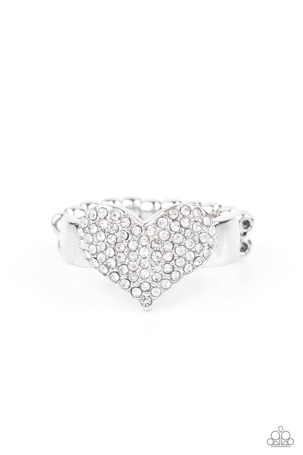 Heart of BLING - white - Paparazzi ring