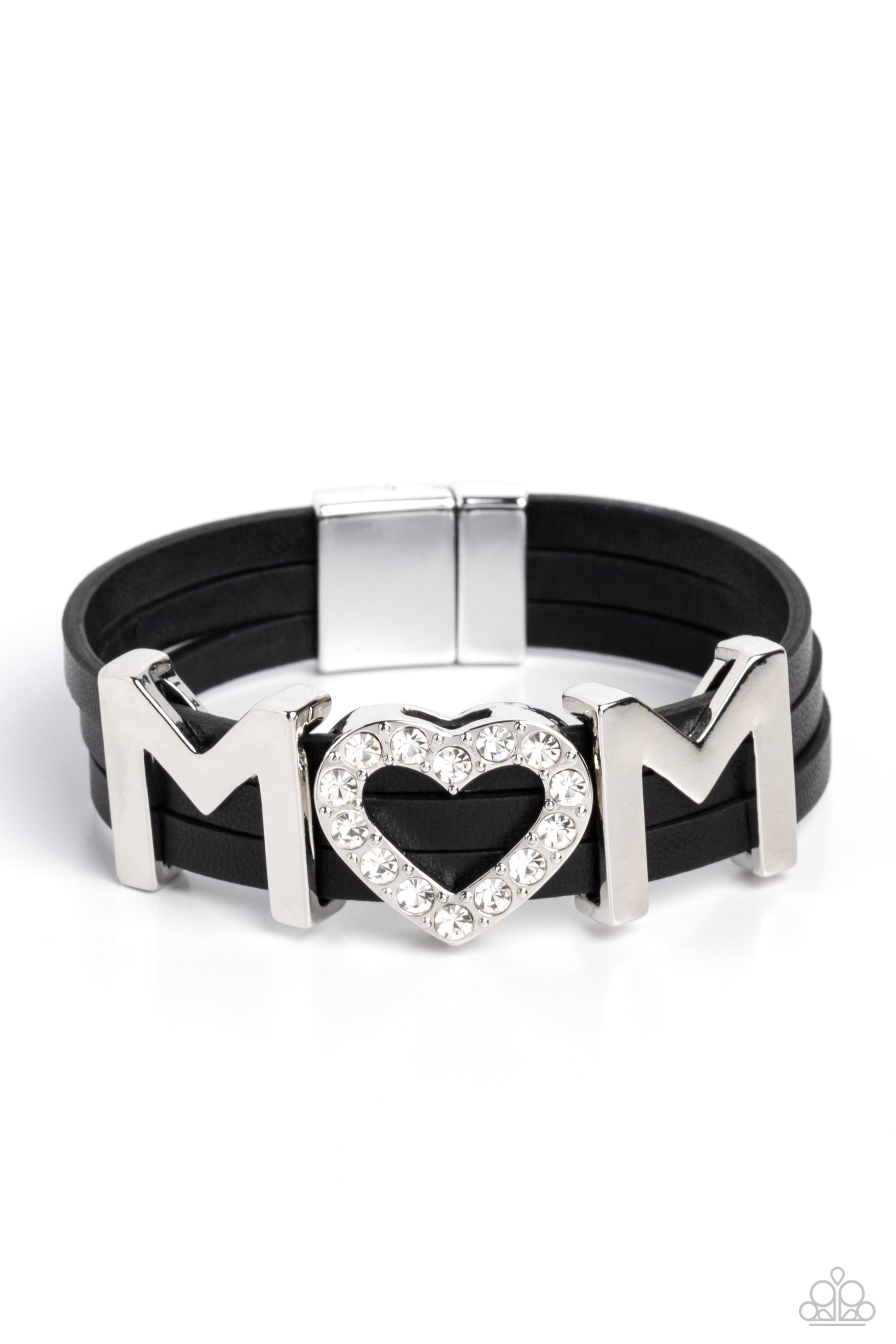 Heart of Mom - black - Paparazzi bracelet