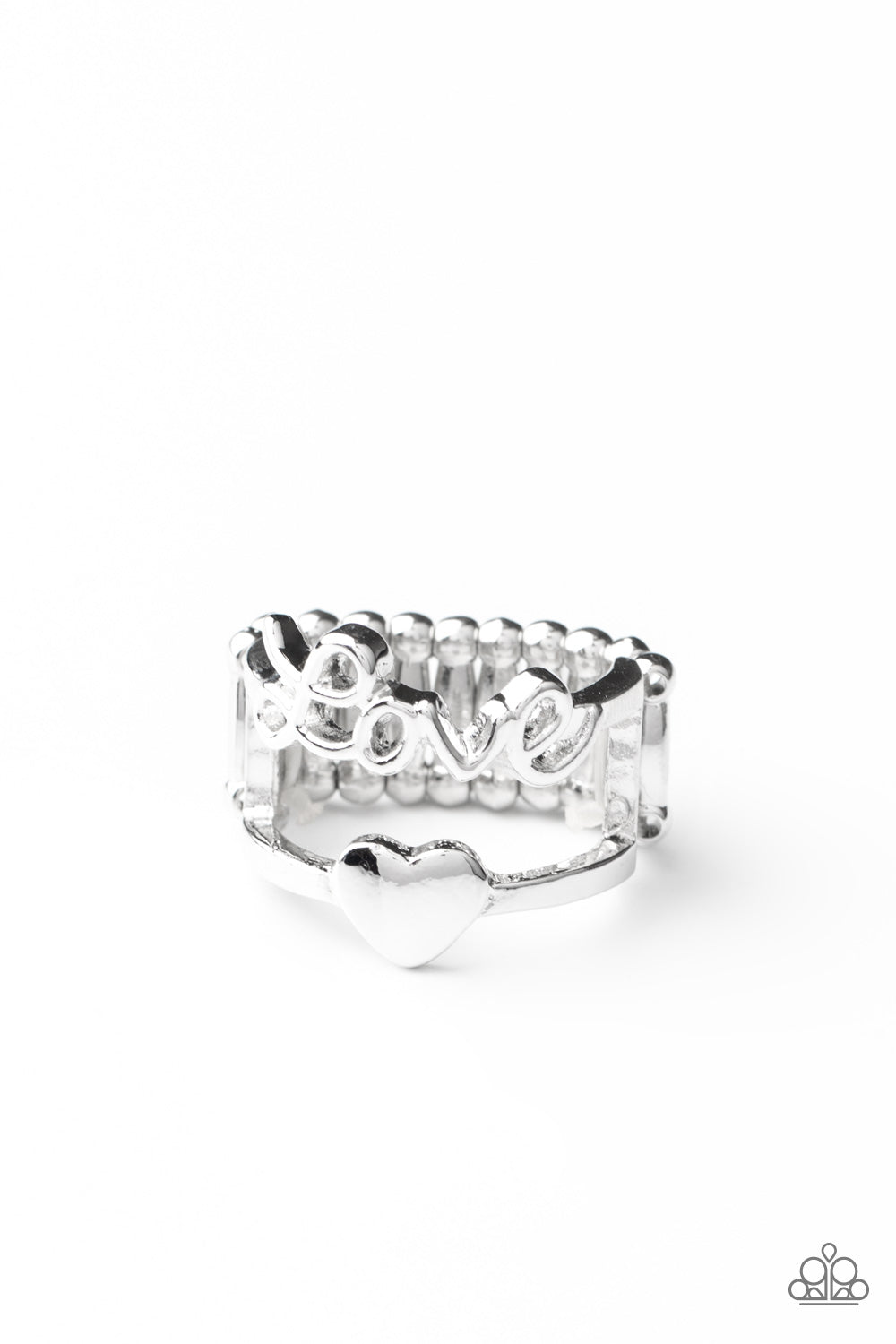 Heartstring Harmony - silver - Paparazzi ring