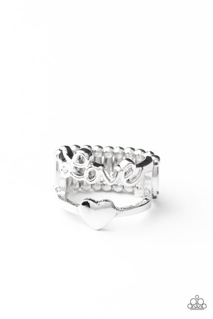 Heartstring Harmony - silver - Paparazzi ring