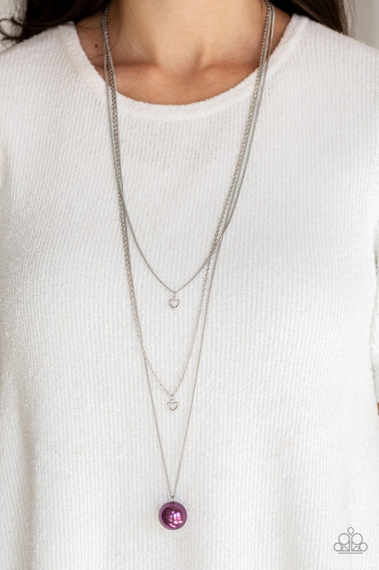 Hearty Heirloom-purple-Paparazzi necklace