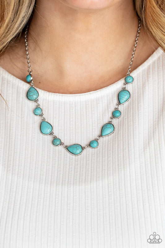 Heavenly Teardrops - blue - Paparazzi necklace