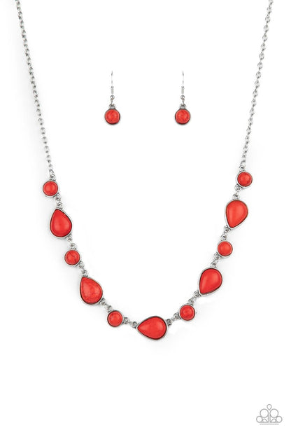 Heavenly Teardrops - red - Paparazzi necklace