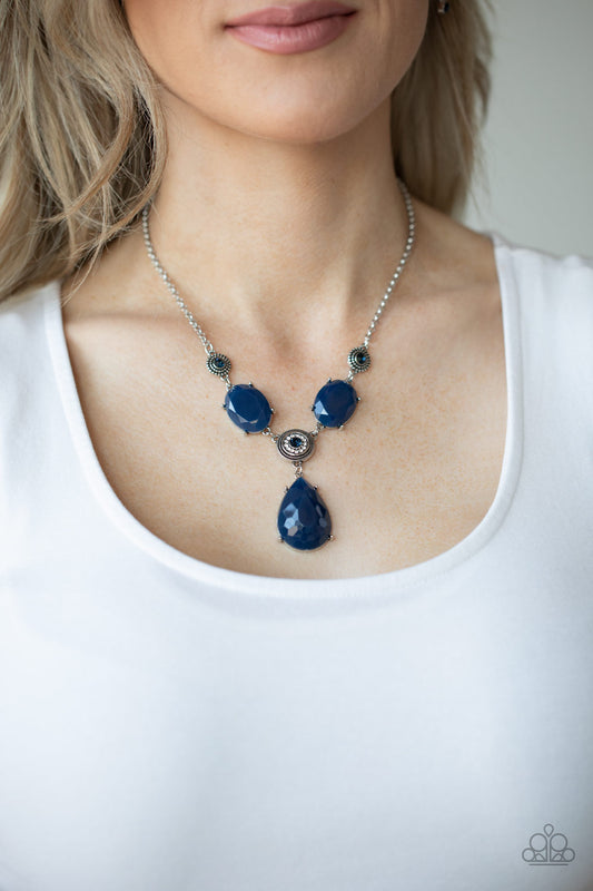 Heirloom Hideaway - blue - Paparazzi necklace