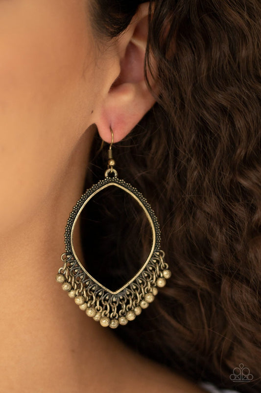 Heirloom Harmony-brass-Paparazzi earrings
