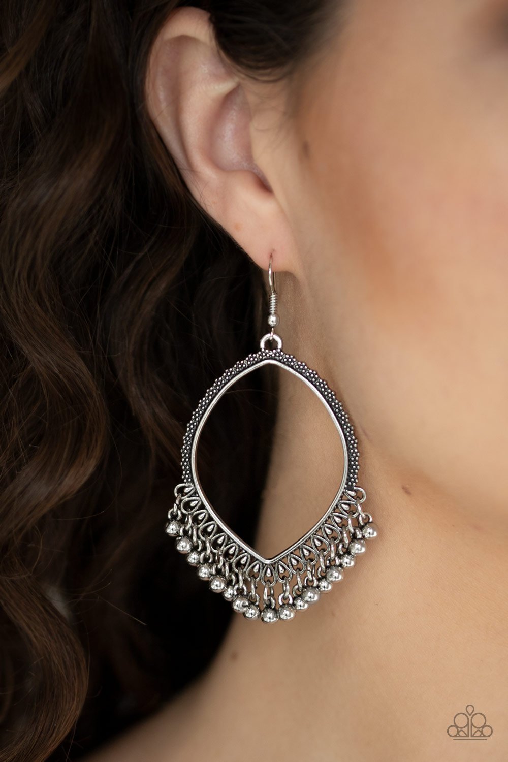 Heirloom Harmony-silver-Paparazzi earrings