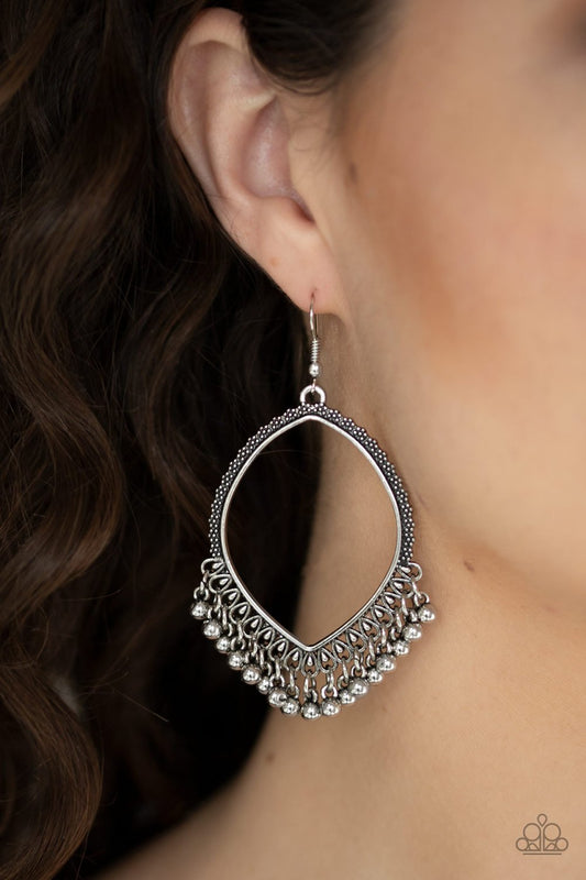 Heirloom Harmony-silver-Paparazzi earrings