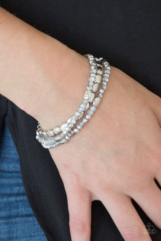 Hello Beautiful-silver-Paparazzi bracelet