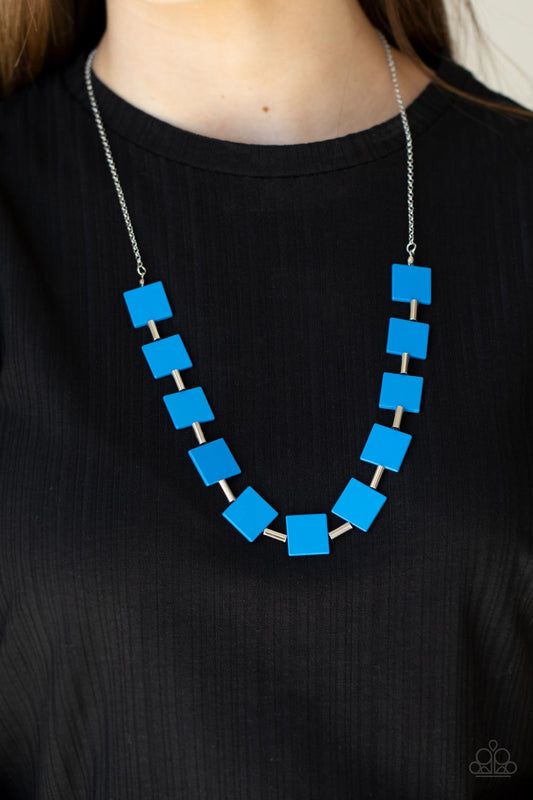 Hello, Material Girl - blue - Paparazzi necklace