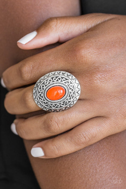 Hello Sunshine-orange-Paparazzi ring